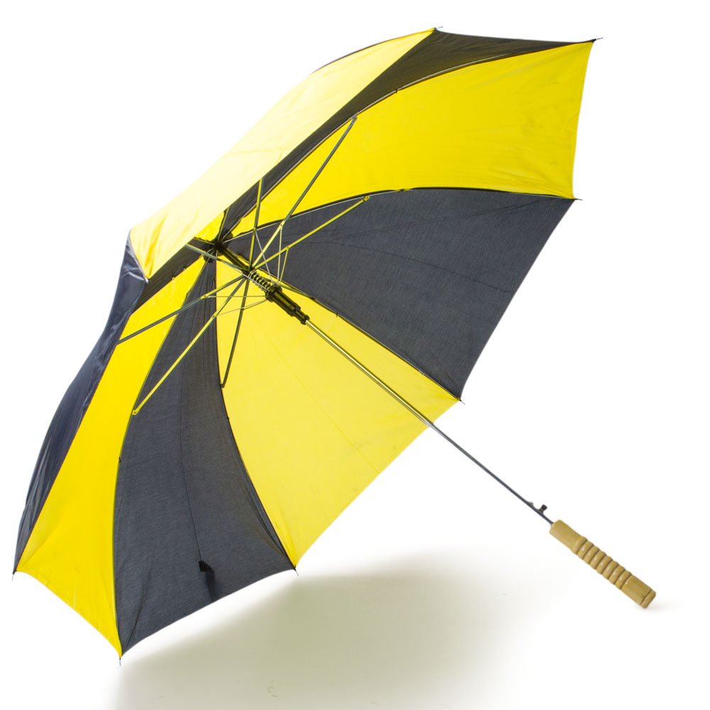 Umbrela galben cu negru