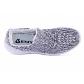 Sneakers, Jumex Collection, gri-alb cu talpa alba