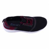 Sneakers, Jumex Collection, negru-rosu cu talpa alba