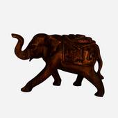 Statueta elefant din lemn