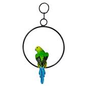 Decoratiune de suspendat, cu papagal verde
