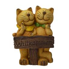 Statueta  doua pisicute din ceramica, 35 cm