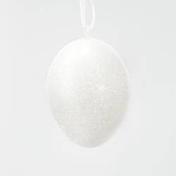 Set 6 oua decorative, din plastic, albe