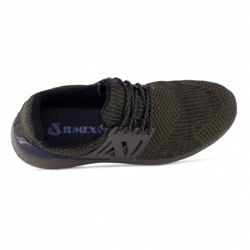 Sneakers, Jumex Collection, verde-negru cu siret