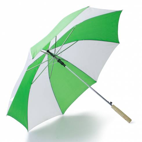 Umbrela alb cu verde