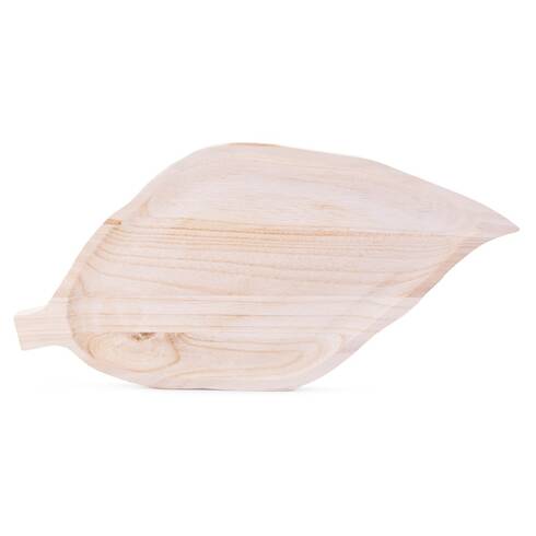 Platou in forma de frunza, din lemn