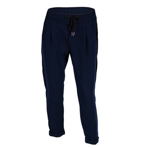 Pantaloni de stofa bleumarin, cu dunga neagra pe margini