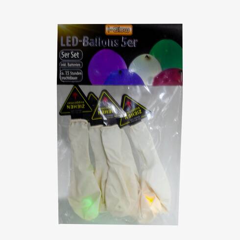 Set 5 baloane cu led, multicolor