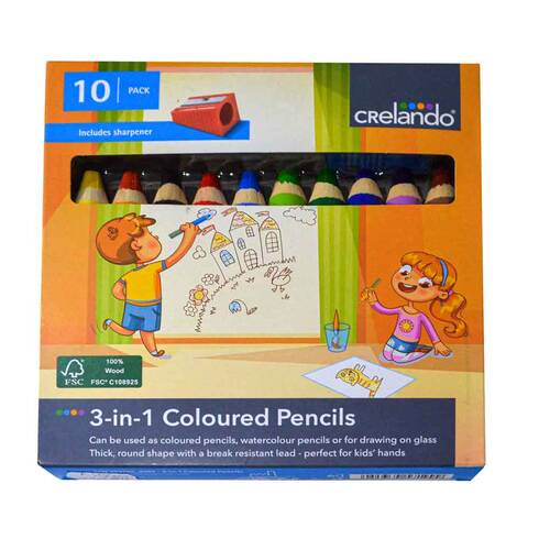Set 10 creioane colorate Crelando