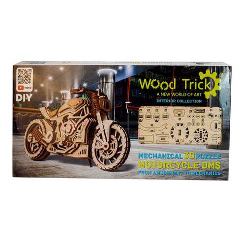 Puzzle 3D din lemn,  Motocicleta
