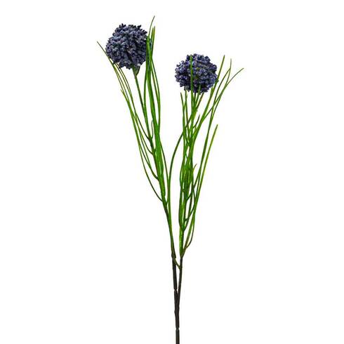 Floare ceapă artificiala, indigo 65 cm