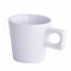 Ceasca de cafea, Walkure, cu toarta patrata, din ceramica, alba, 100 ml