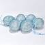 Set 6 oua decorative, din plastic, albastru-sidef